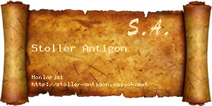Stoller Antigon névjegykártya